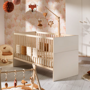 Lit bébé évolutif 140x70 - Little Big Bed décor vanille