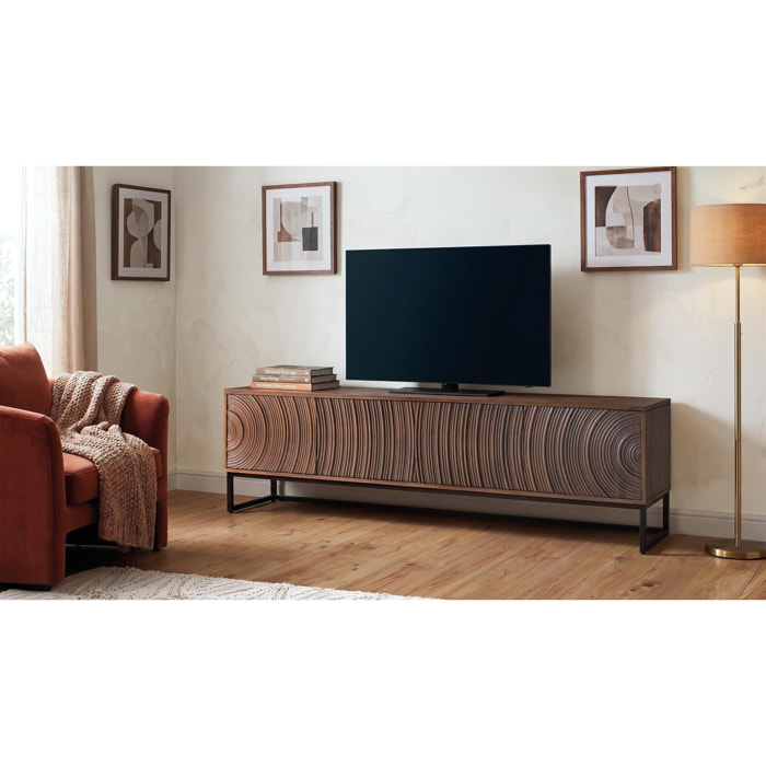 Mueble TV de Madera de Mango 170cm Estilo Moderno