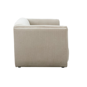 Canapé design 3 places en tissu chenille beige HOSBO
