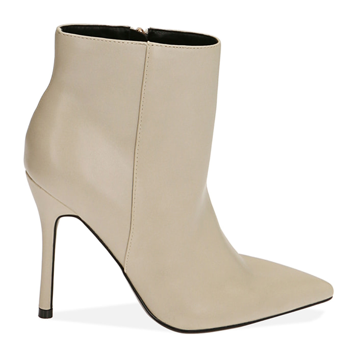 Ankle boots panna, tacco 10,5 cm