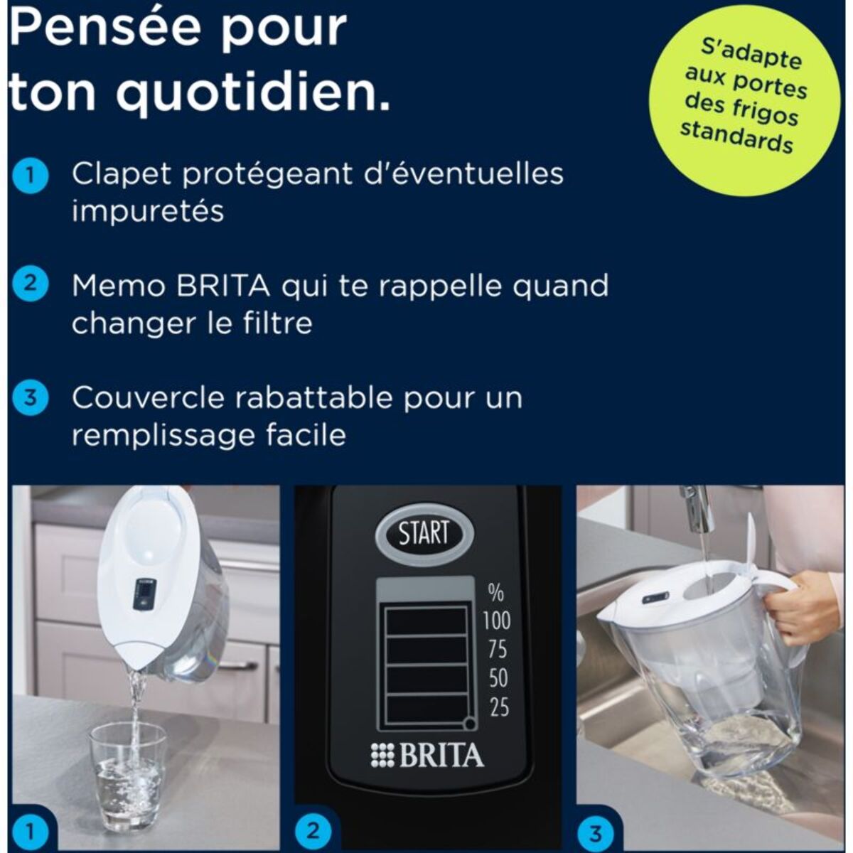 Carafe filtrante BRITA Marella graphite + 1 cartouche Maxtra Pro