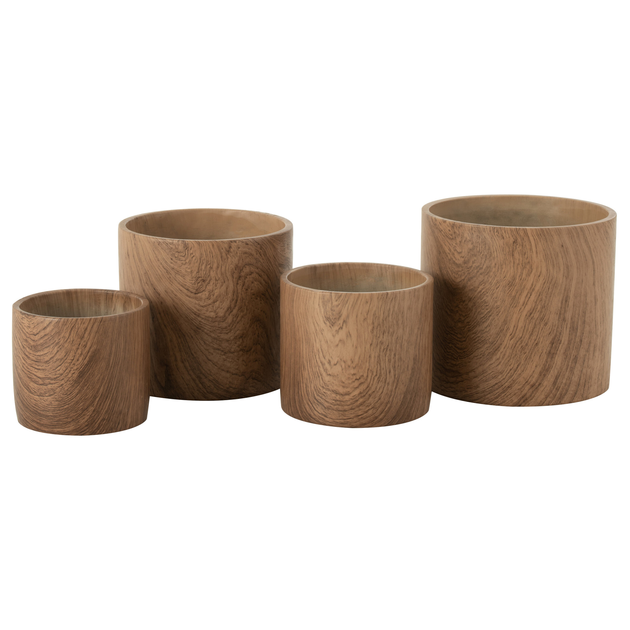 J-Line cachepot Foret - ciment - marron - extra large