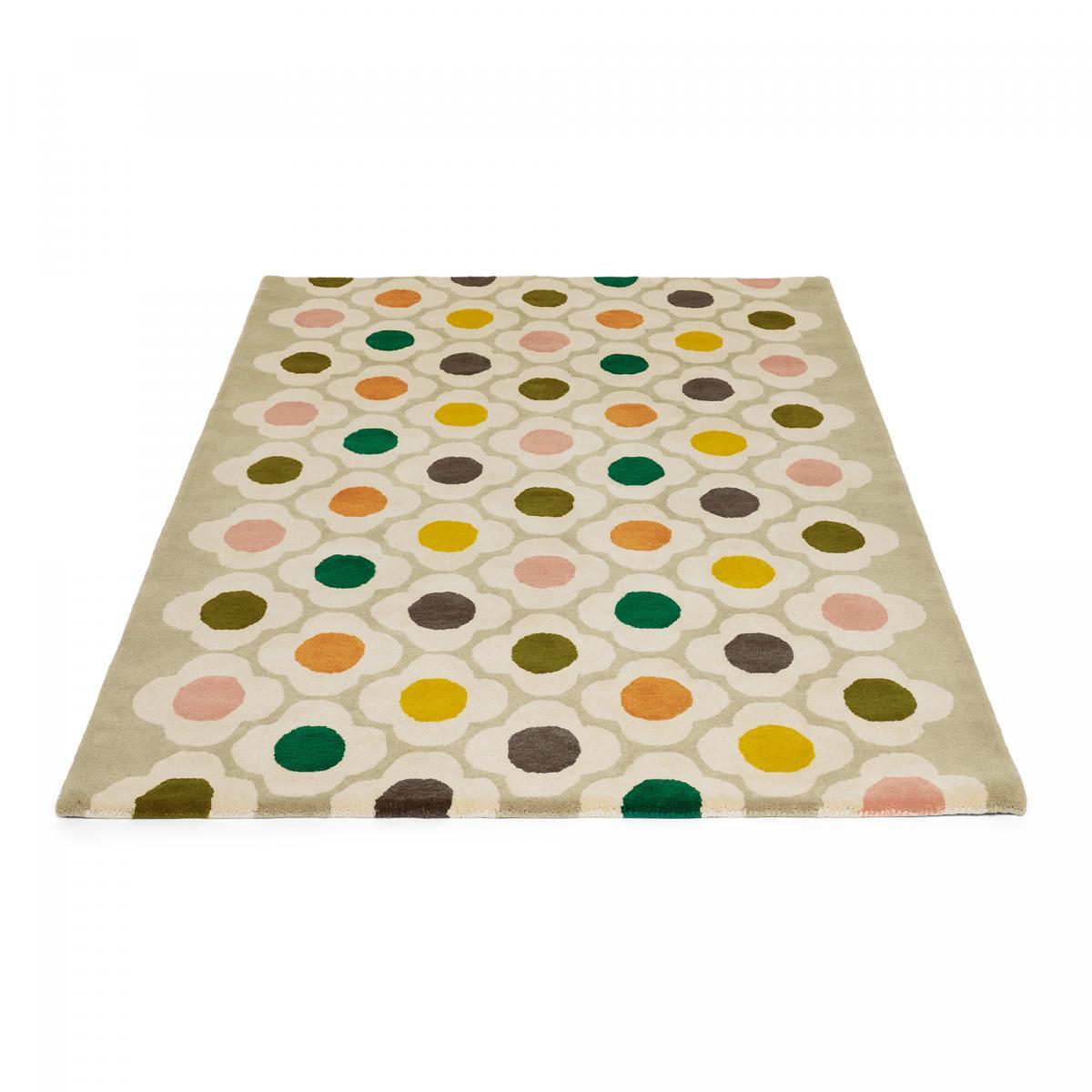 Tapis salon et chambre fait à la main en laine motif scandinave RAPI