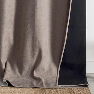 Rideau thermique phonique et semi occultant à galons fronceurs KONFOR - Lin