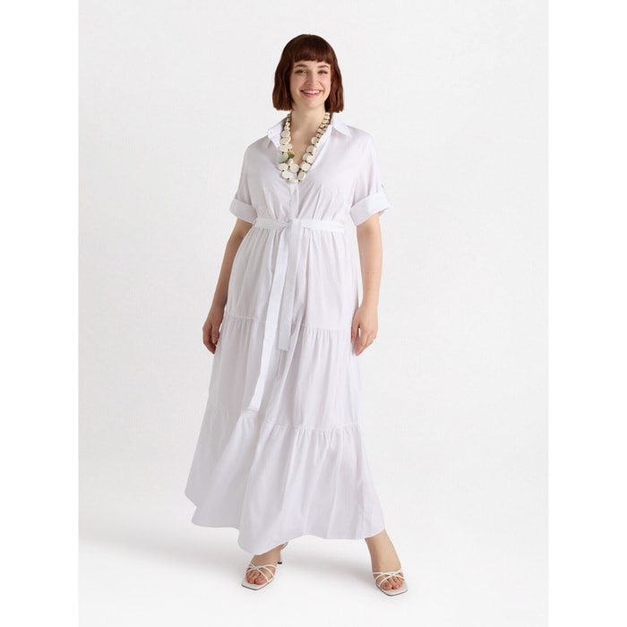 Fiorella Rubino - Vestito chemisier lungo - Bianco