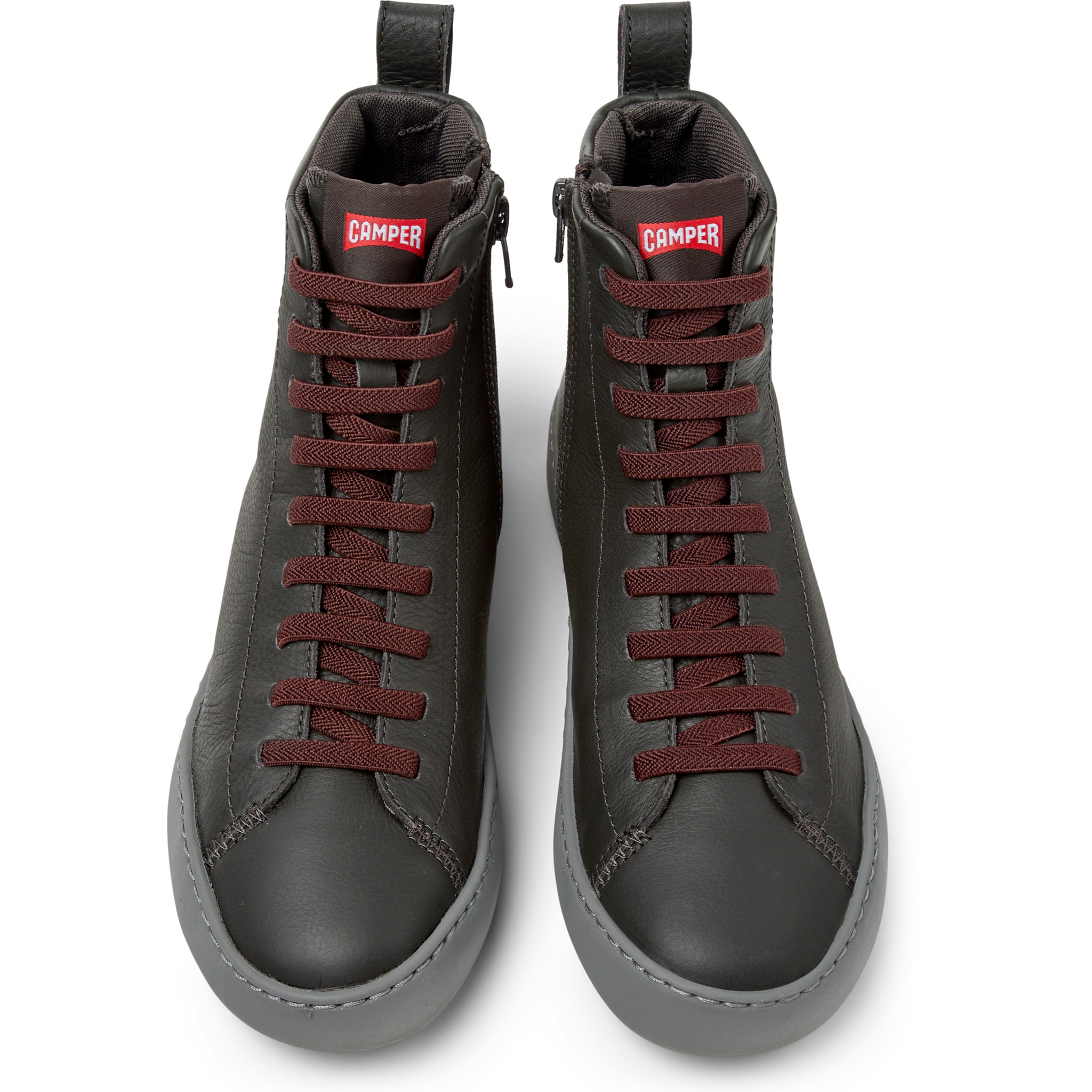 Sneaker-Bootie - CAMPER Peu Touring - Grigio - Pelle liscia