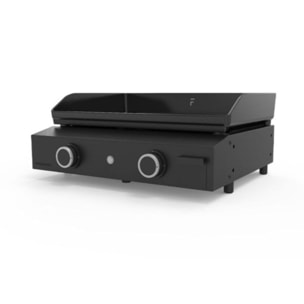 Plancha gaz FORGE ADOUR ORIGIN G 60 AN noir 2 brûleurs à poser, 59.5x39.5 cm