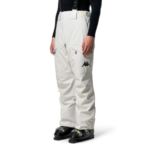 Kappa - Pantaloni Uomo Donna Bianco - 6Cento 622C Premium