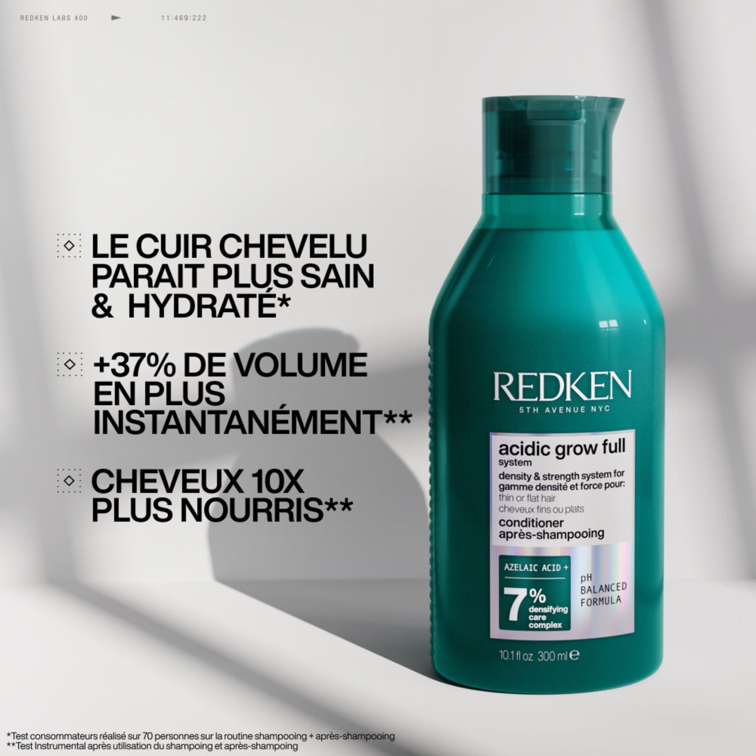 Acidic Grow Full System - Après-Shampoing Densité Cheveux Fins 3 min