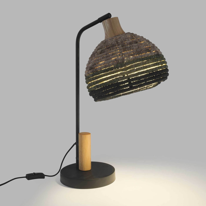 FORLIGHT Korg lampara sobremesa e negro para bombilla  E27