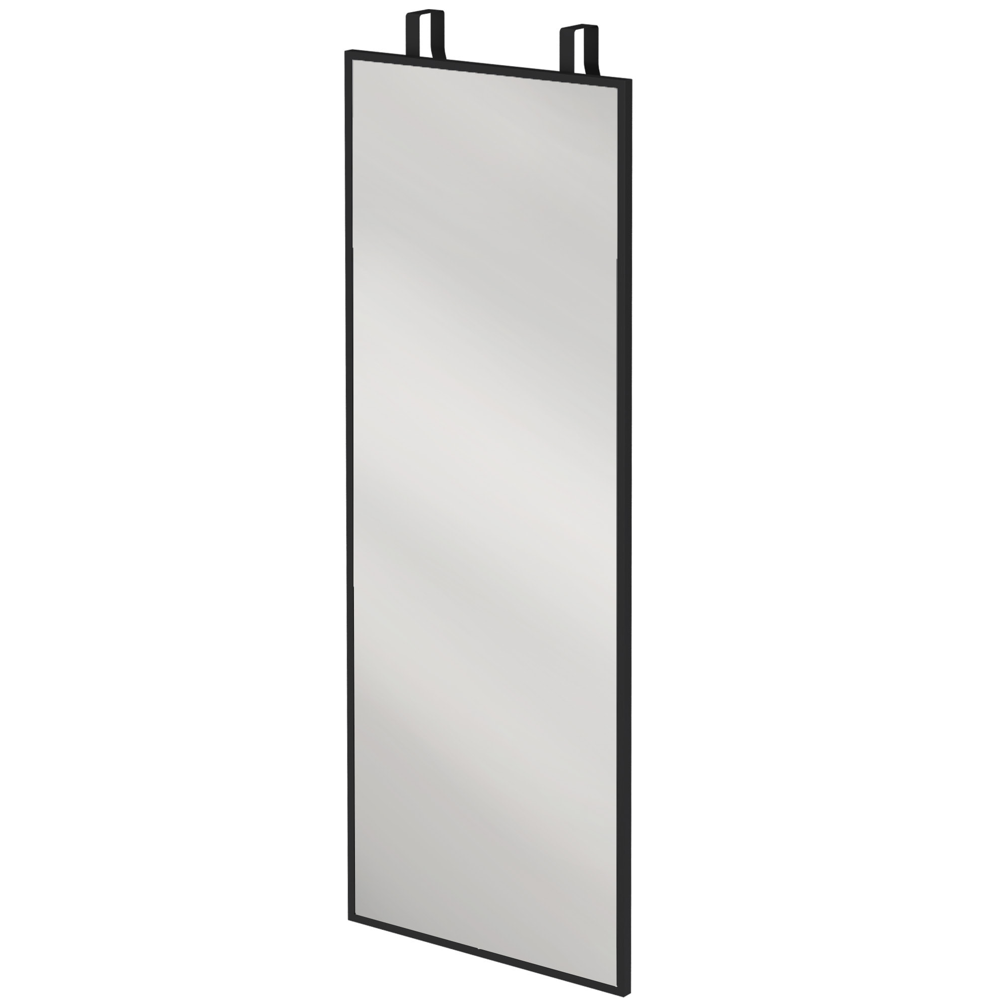Miroir mural rectangulaire 110x40cm alu noir