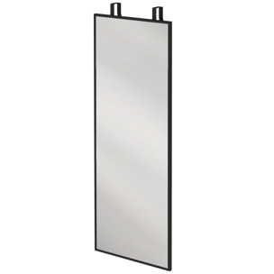 Miroir mural rectangulaire 110x40cm alu noir