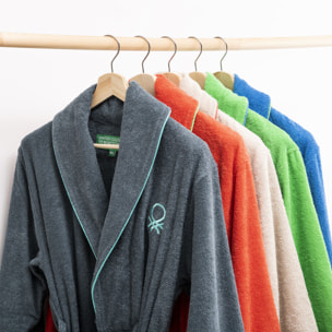 Albornoz 360gsm 100% algodón color azul rainbow benetton