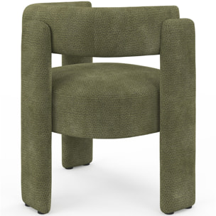 Fauteuil tripode Georges tissu chenille vert
