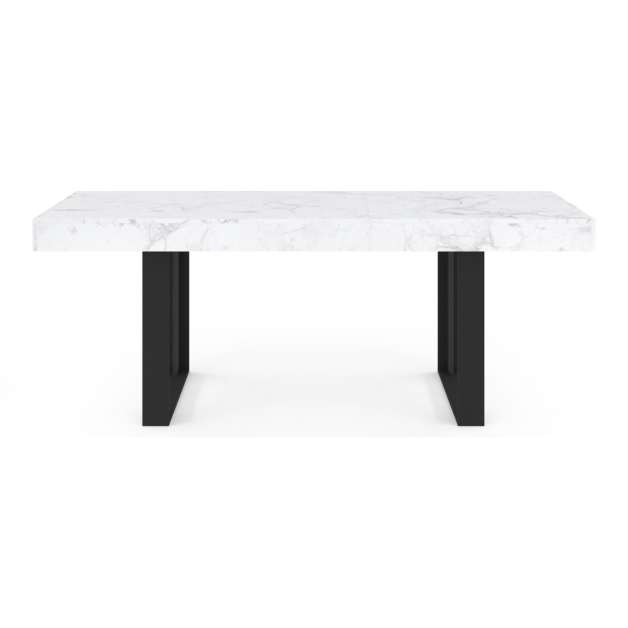 Table repas extensible Brixton - Marbre - Noir