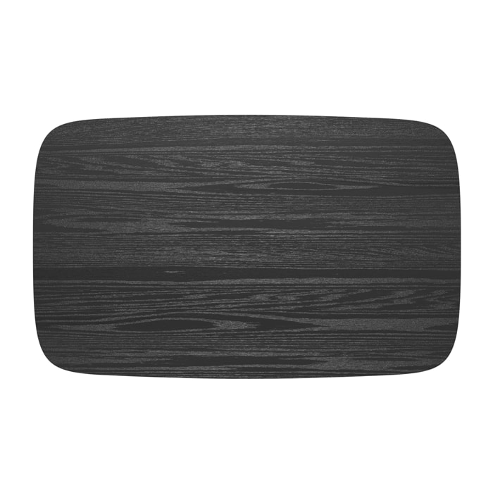 Table rectangulaire Oman 4 personnes en bois noir 120 cm