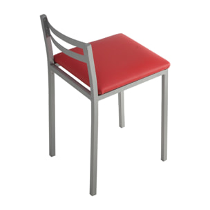 Set de 4 taburetes – Polipiel y metal