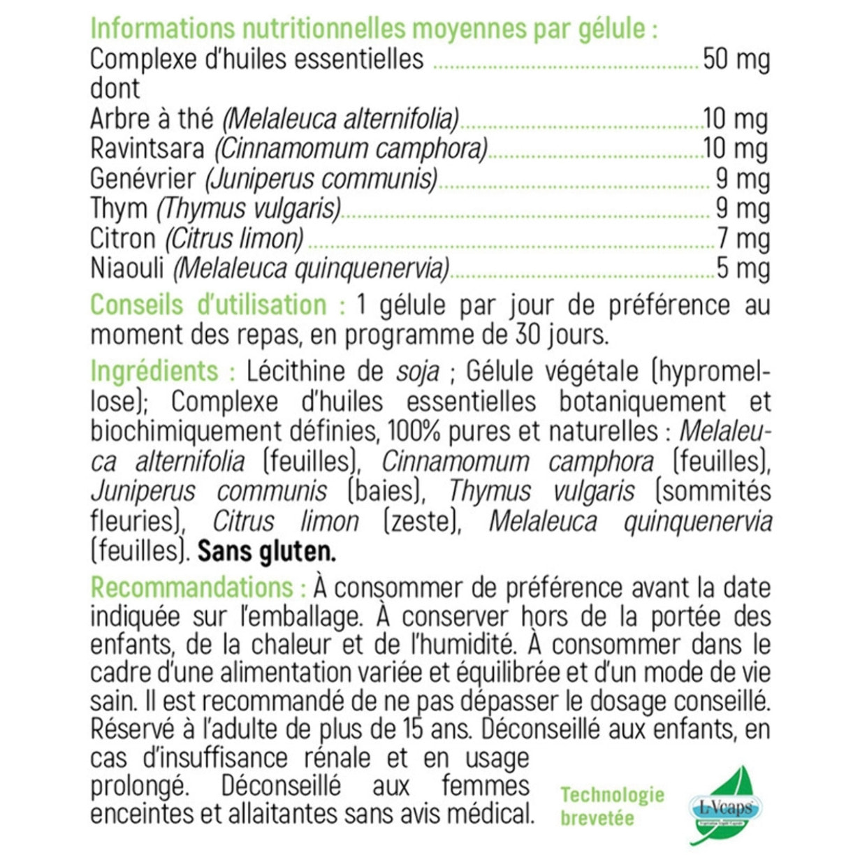 NUTRI EXPERT - Aroma Défenses Naturelles - Stimule la résistance de l'organisme - Aide à combattre les refroidissements - Aux huiles essentielles - Cure 30j