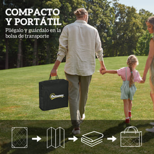 Alfombra de Exterior 182x274 cm Alfombra Reversible con Patrón de Geométrico Impermeable Bolsa de Transporte para Terraza Balcón Patio Camping Playa Azul