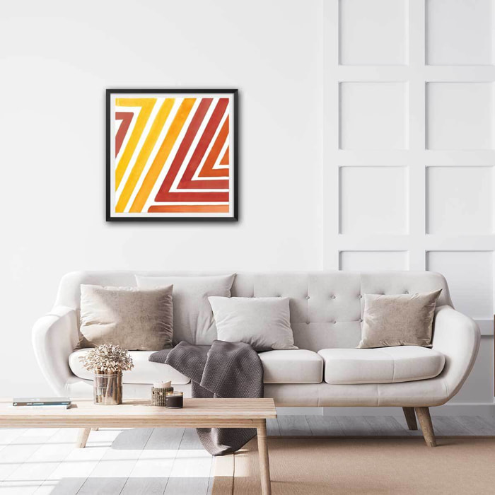 Poster pop angle Affiche + cadre en bois - Noir