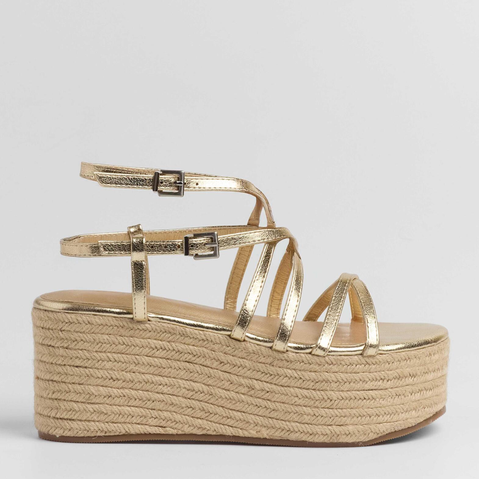 Sandalias de plataforma Zahara Dorado 7 cm