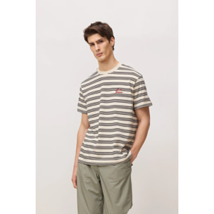 CAMISETA STRIPES BLANCO ROTO