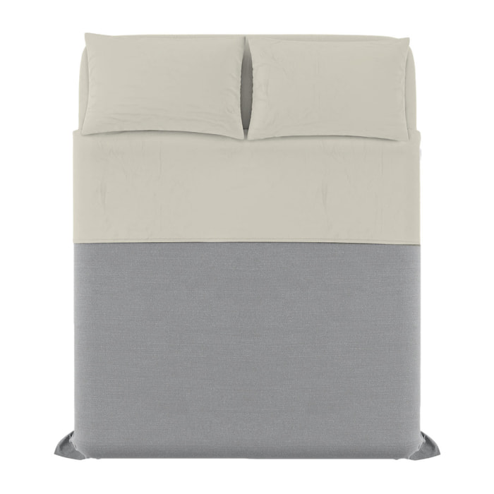 COMPLETO LETTO MAX COLOR MADE IN ITALY COTONE- PANNA MATRIMONIALE