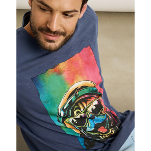 Camiseta Manga Corta Azul Marino - Rugusu