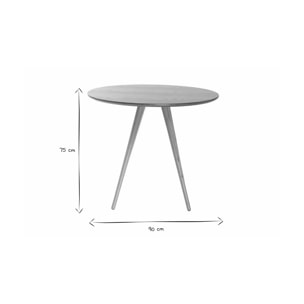 Table à manger ronde bois clair D90 cm ARTIK