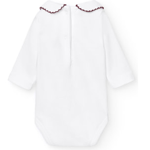 Body bebé manga larga cuello polo piqué