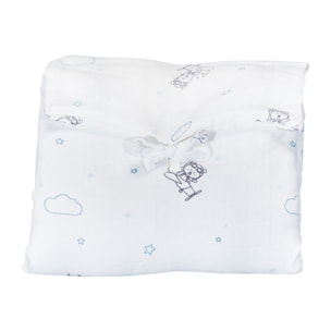 Matelas à langer nomade en coton Bio blanc