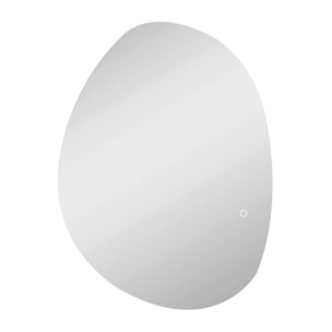 Miroir LED salle de bain réglable 27W - miroir organique 80 x 60 cm - anti-buée tactile - verre trempé