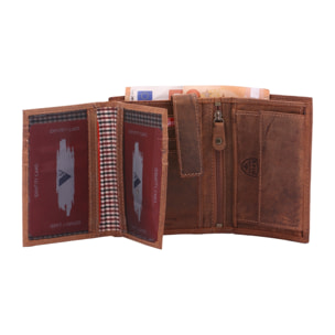Portafoglio uomo in vera pelle - Modello False - Casual - 10.0 x 13.0 x 3.0 cm