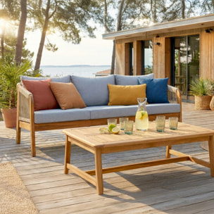 Salon de jardin 3 places en bois FSC - SYMI