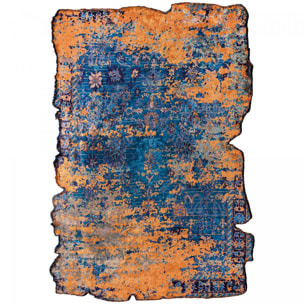 ATINOU Tapis salon kilim, Forme originale, Tissé à la main