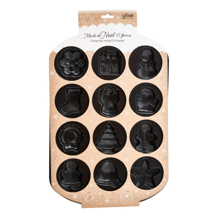 Moule à gâteau Noël L41,8cm noir