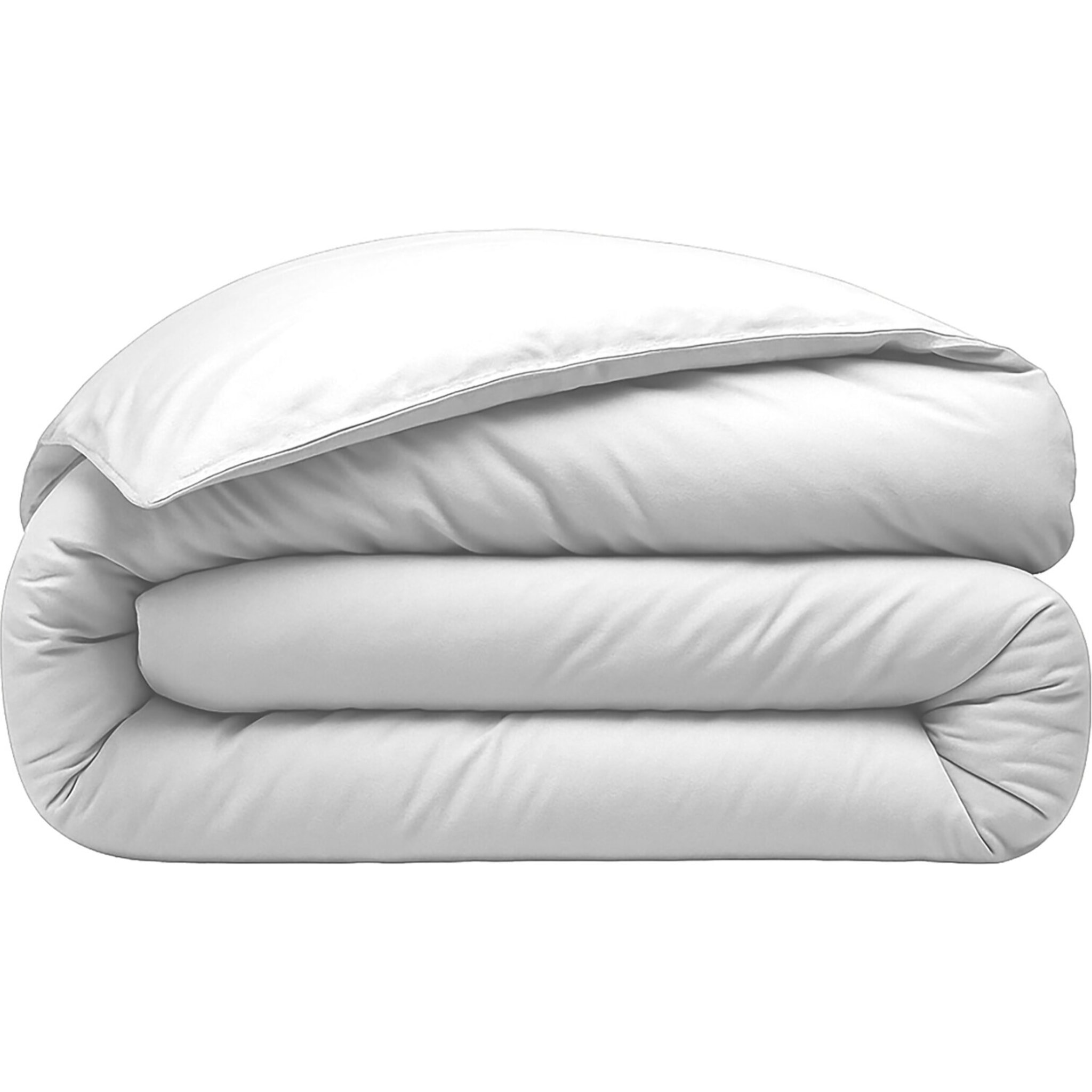 Housse de couette 100% percale de coton lavé blanc nuage