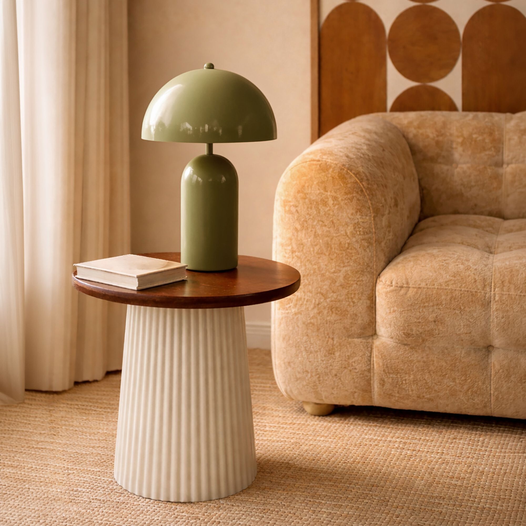 Lampe en métal verte CHLOE