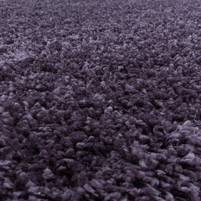 Tapis poils longs shaggy tissé motif uni RIBI
