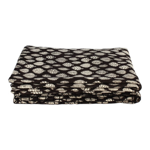 Courtepointe en coton noir 160cm ALIA