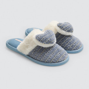Pantofole con dettagli a cuore 3D