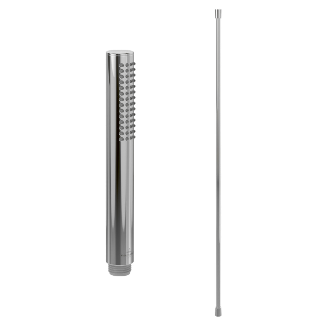 Pommeau de douche VILLEROY & BOCH Verve Showers Stick + Flexible de douche Universal Showers 160 cm Chromé