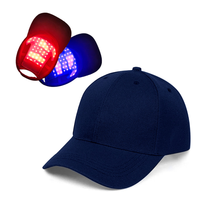 Gorra masajeadora con tratamiento capilar por luz LED. Mejora circulación, ayuda a fortalecer y anti-caída.