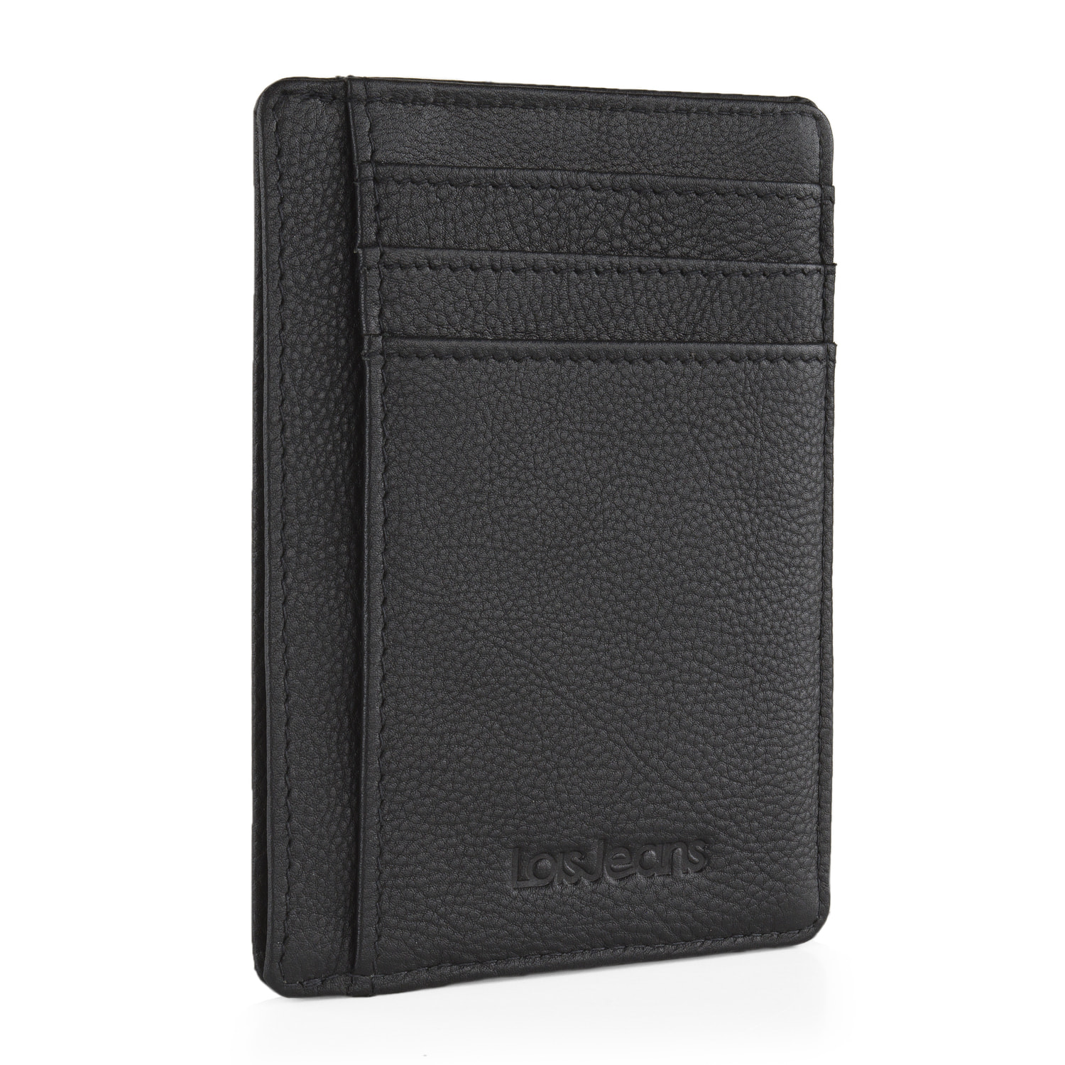 Tarjetero Piel Hombre Lois Wilson Negro