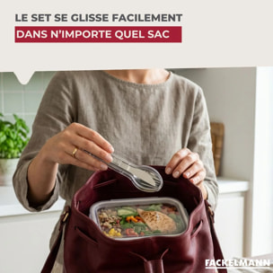 Boîte de 3 couverts réemployables Fackelmann Move