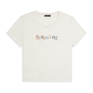T-shirt in cotone Supima con stampa Spreading Love