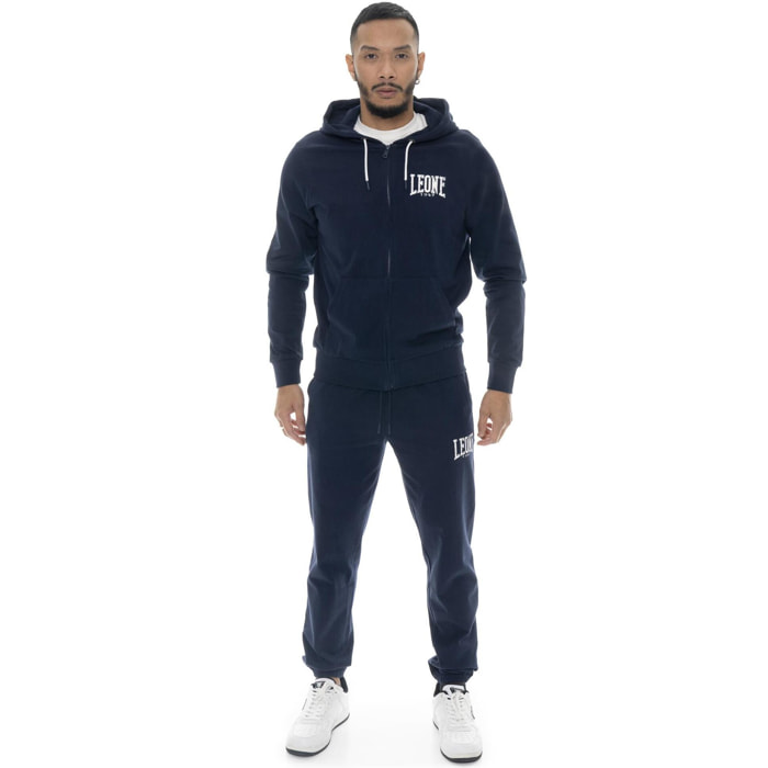 Tuta da uomo in cotone non garzato con cappuccio Leone Boxing legend