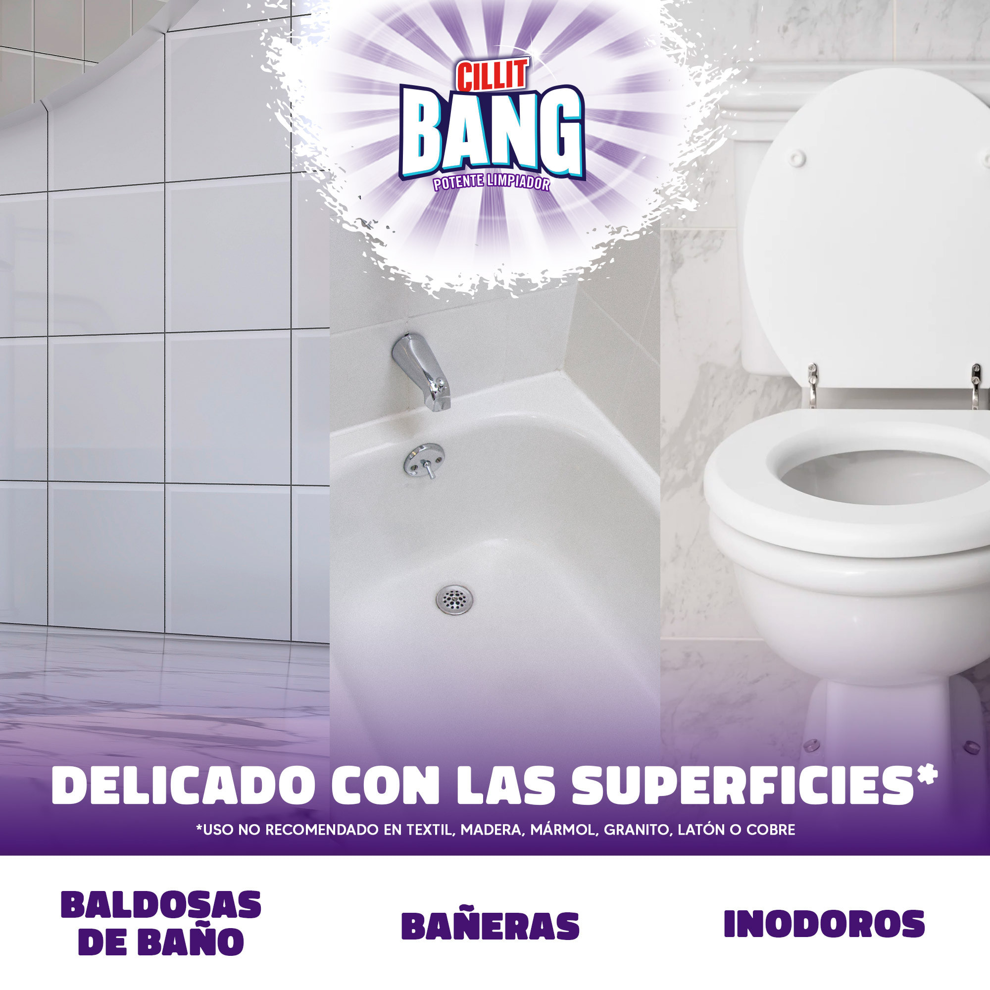 Cillit Bang - Spray Higiene Baño 750ml, pack 3 unidades x 750ml