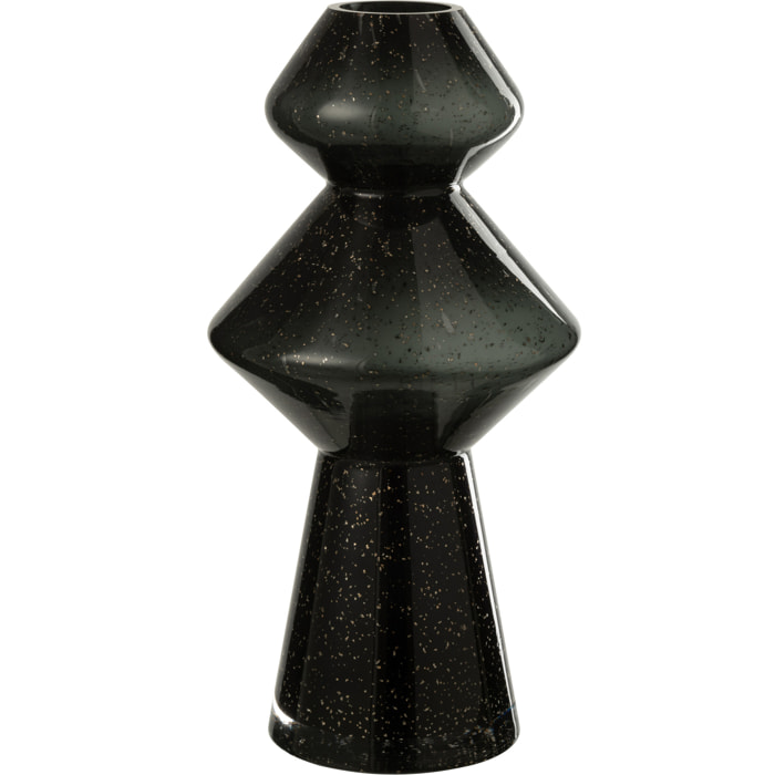 J-Line vase Carol - verre - zwart