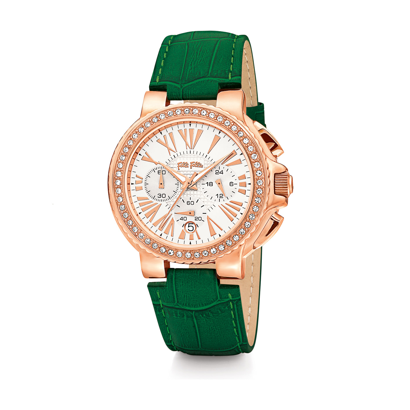 Reloj Folli Follie WF13B002SES Mujer Analogico Cuarzo con Correa de Cuero